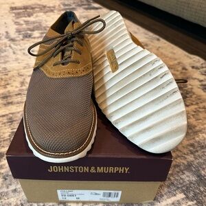 Size 12 Johnston & Murphy Duncan Saddle Tan 2-tone | Men Lace-Ups